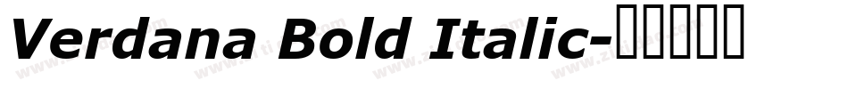 Verdana Bold Italic字体转换